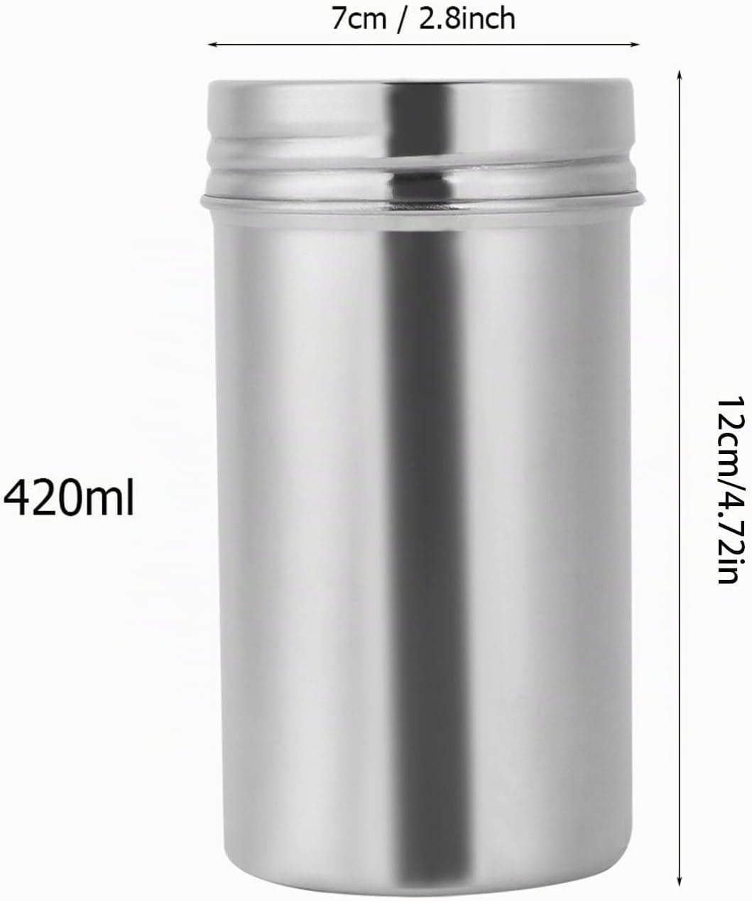Kaffeedose aus Edelstahl Espressodose Teedose Edelstahldose mit Innendeckel für Kaffeepulver und Kaf