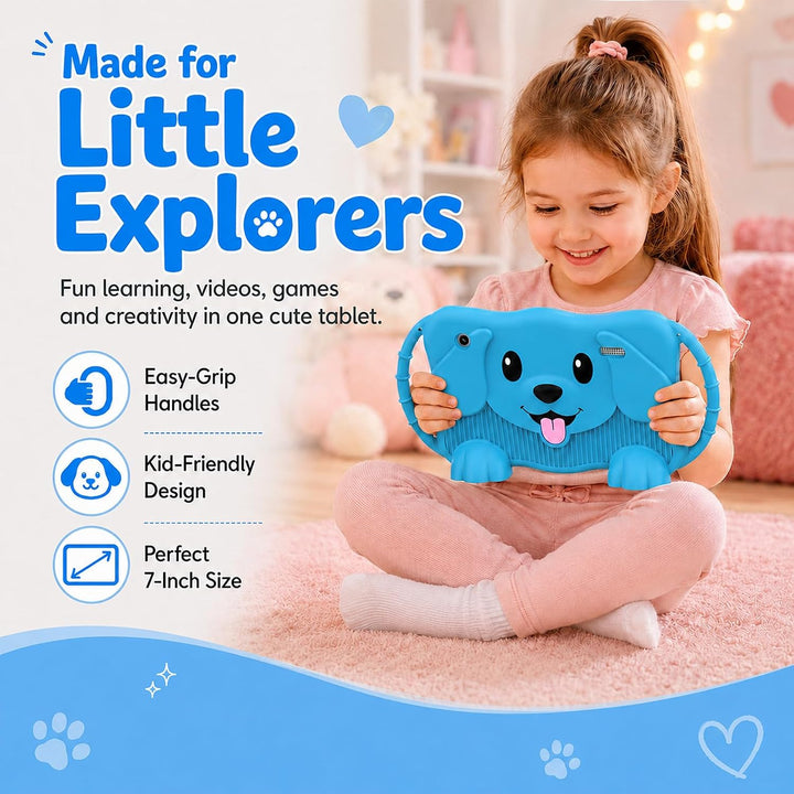 Kinder Tablet 7 Zoll Android Tablet für Kinder 32GB Kids Tablets mit WLAN Schutzhülle Kindersicherun