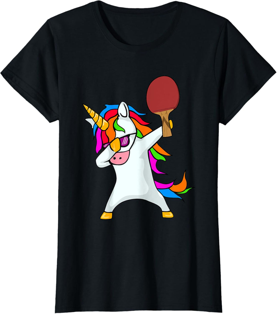 Tischtennis Einhorn T-Shirt