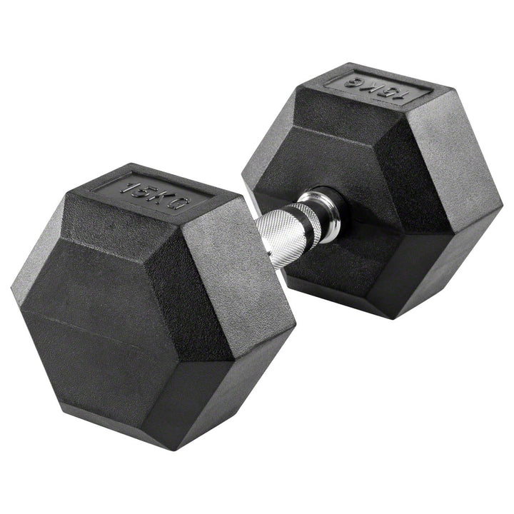 Sport-Tec Hex Kompakthantel aus Gummi, Stück, 1-30 kg Hexagon-Hantel, Krafttraining, Fitness Hantel,
