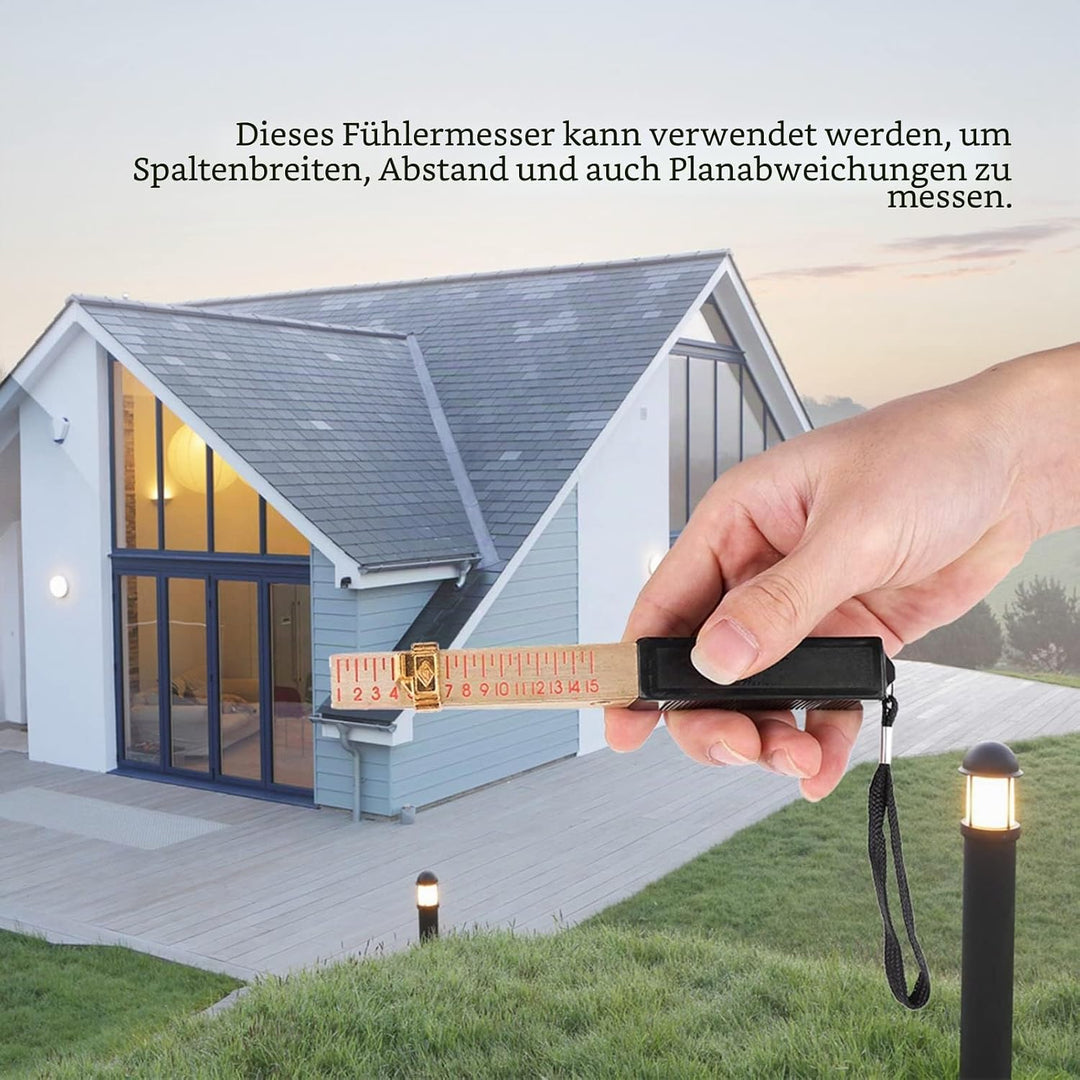 Messkeil Fühlerlehre, Keilförmiges Nonius Fühler Messgerät, 1-15 mm, 0.2mm, für Ebenheitsmessungen