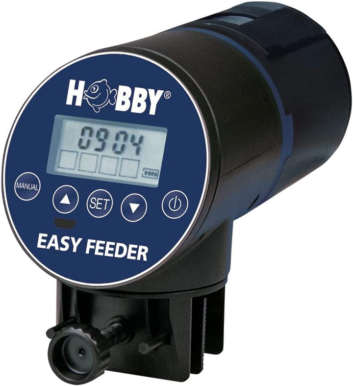 Hobby 10810 Easy Feeder, programmierbarer Futterautomat für Aquarien, blau-schwarz