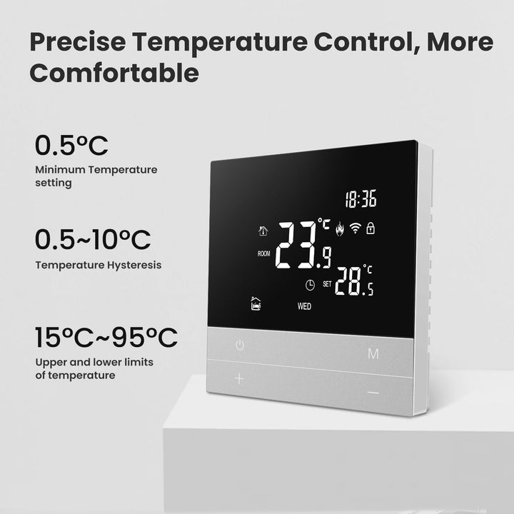 AVATTO Thermostat für Elektrische Fussbodenheizung Smart WiFi Thermostat Programmierbar Raumthermost