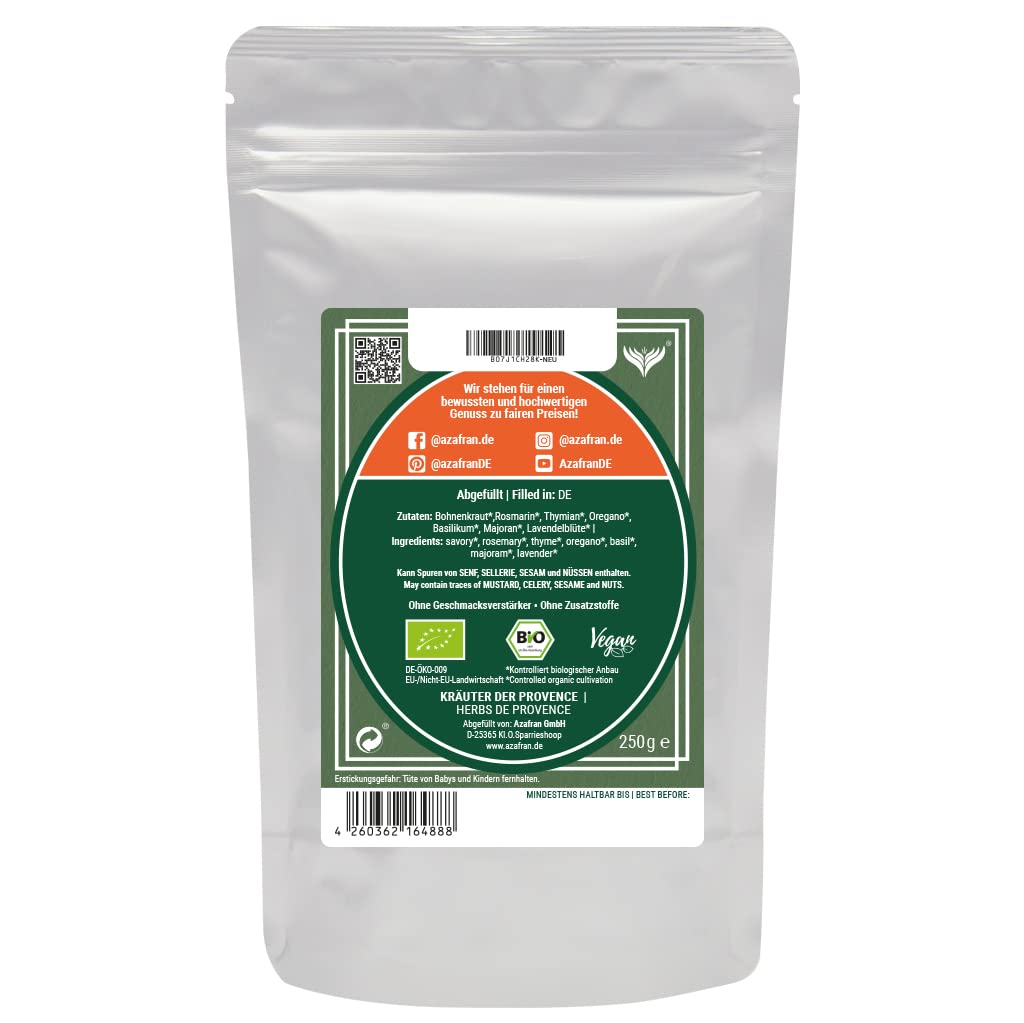 Azafran BIO Kräuter der Provence Kräutermischung 500g 500 g (1er Pack), 500 g (1er Pack)