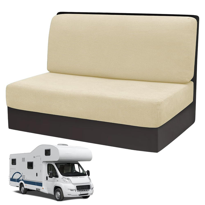 2 Stück Camper Kissenbezüge, 1 Set Spannbezüge Couch, RV-Sitzbezüge, Wohnwagen Polster, Sofa-Sitzkis