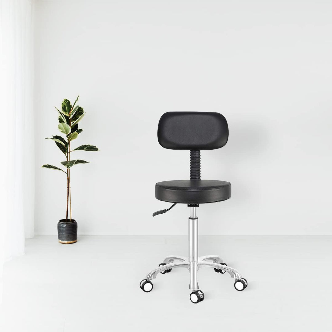 Antlu Rollhocker Hocker Drehhocker Mit Rollen Höhenverstellbar Bürohocker Hocker Mit Lehne Schminkho