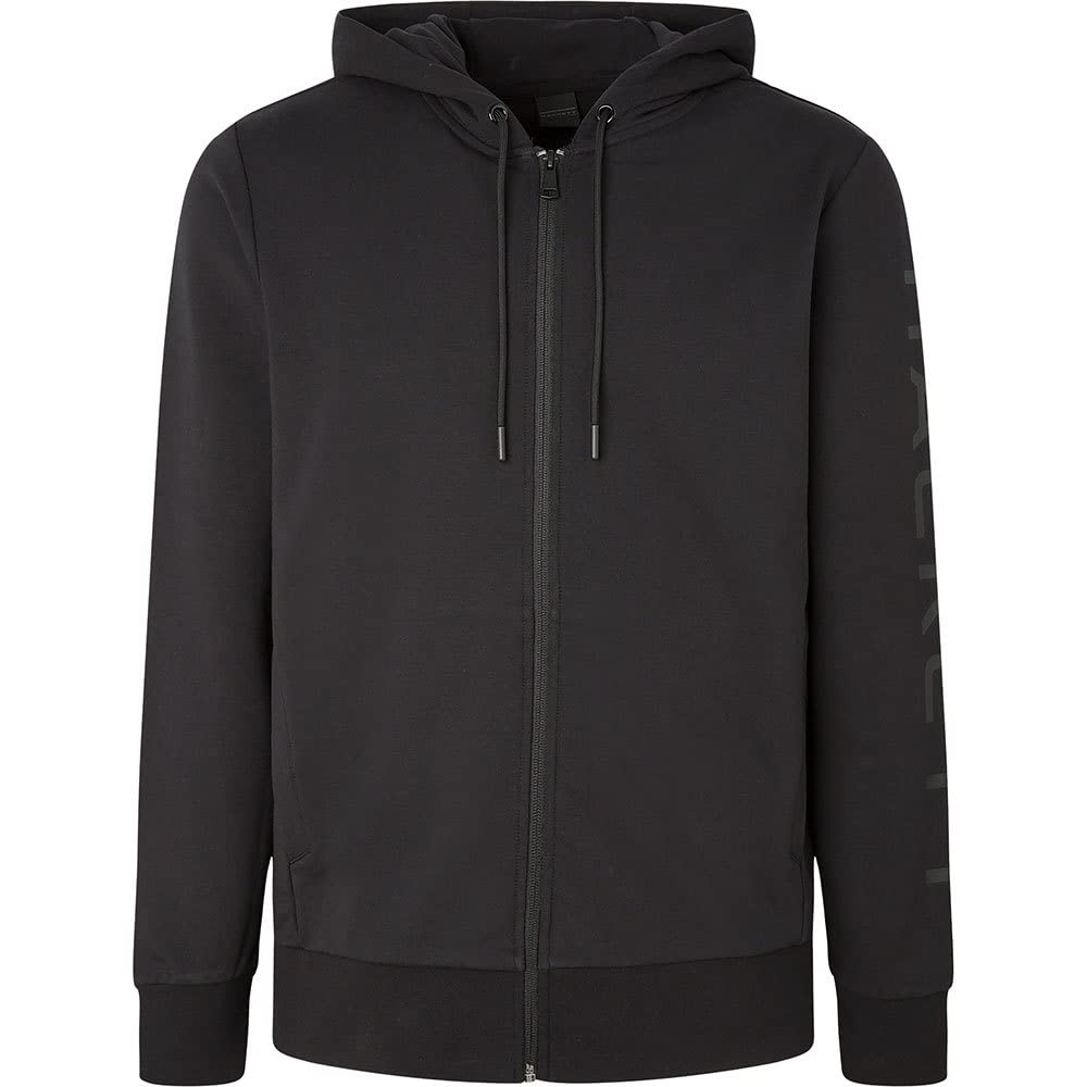 Hackett London Herren Essential Hoody Fz Sweatshirt XXL Black (Black), XXL Black (Black)