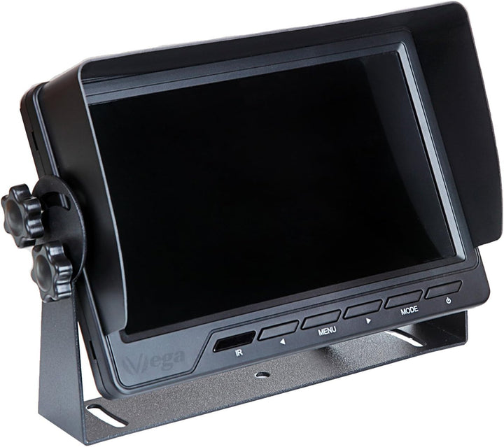 VSG24 13162 – 7“ Quad Transporter Rückfahrmonitor, Heavy Duty, Monitor inkl. Zubehör, e-Zulassung, T