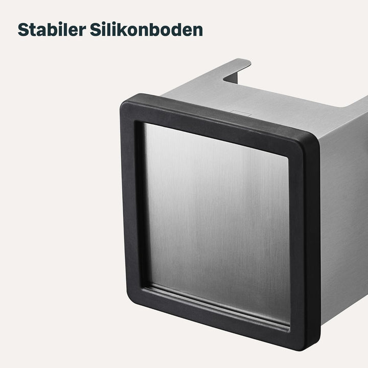 SILBERTHAL Abklopfbehälter für Siebträger Edelstahl - Version 2.0 - Tamperstation und Knock Box mit