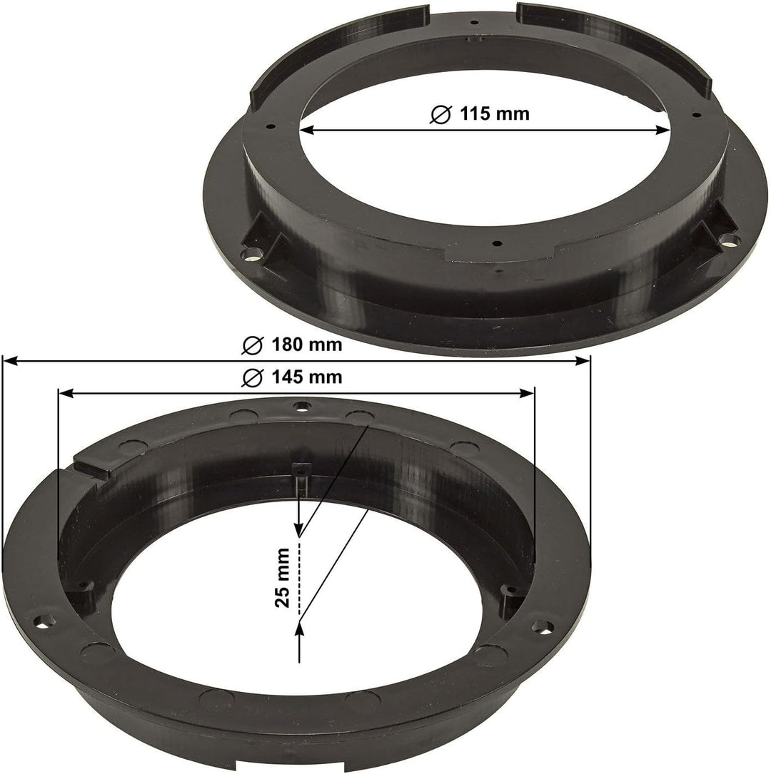 tomzz Audio 2819-002 Lautsprecherringe Adapter Halterungen kompatibel mit Hyundai i10 III Tür vorne