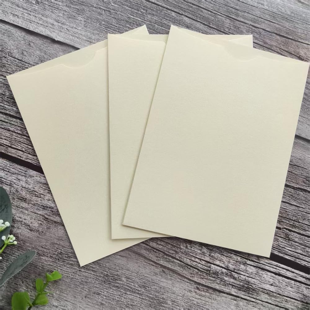 MillaSaw 25 Stück hellgoldene Umschläge für Hochzeitseinladungen, Ankündigungen, Geburtstage, 13,2 x