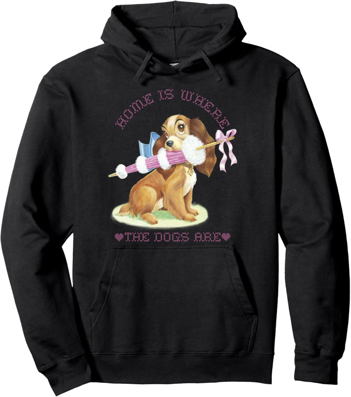 Disney Lady And The Tramp Lady Home Is Where The Dogs Are Pullover Hoodie