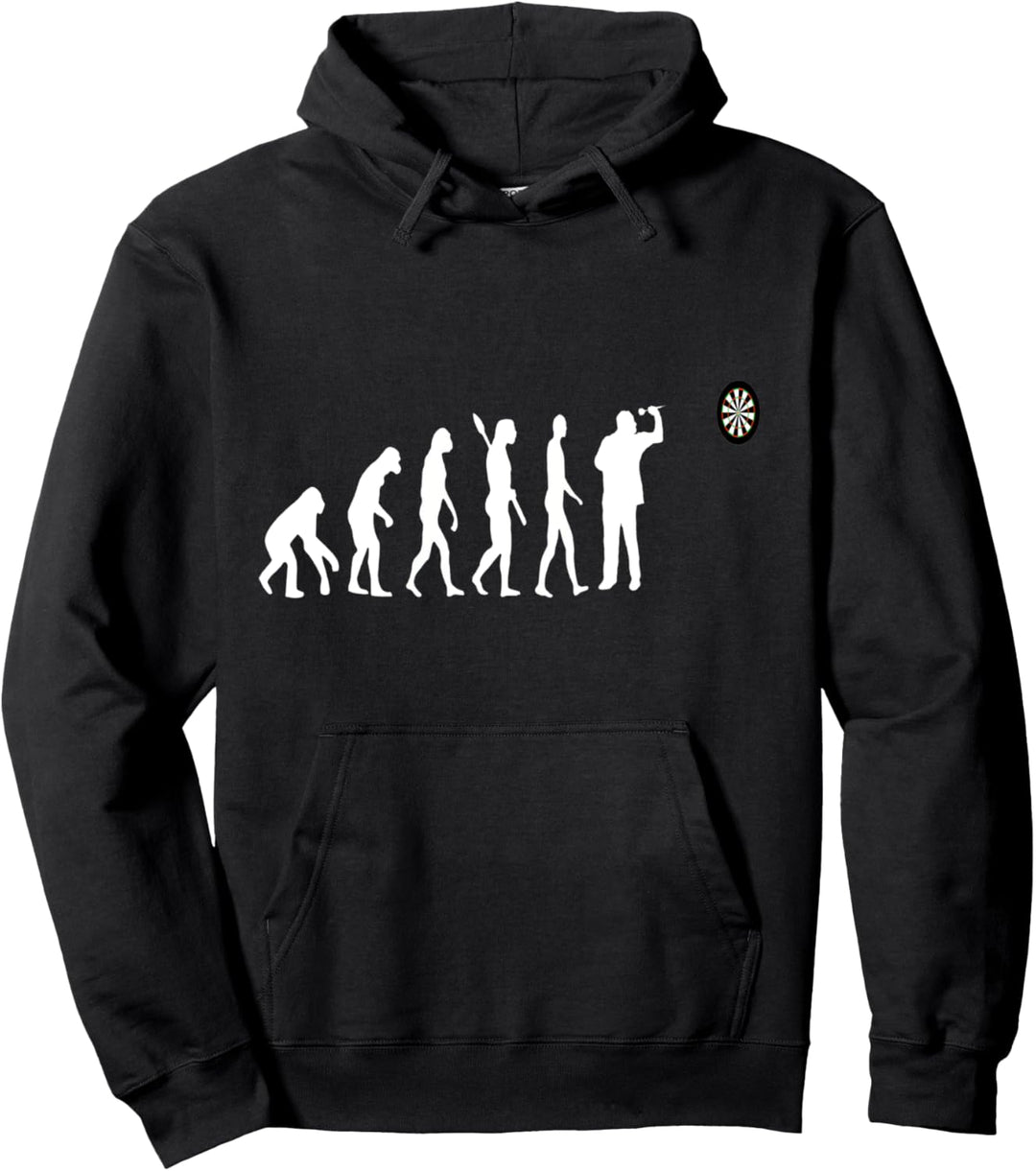 Darts Evoltion Dartscheibe Dartspieler Entwicklung Pullover Hoodie