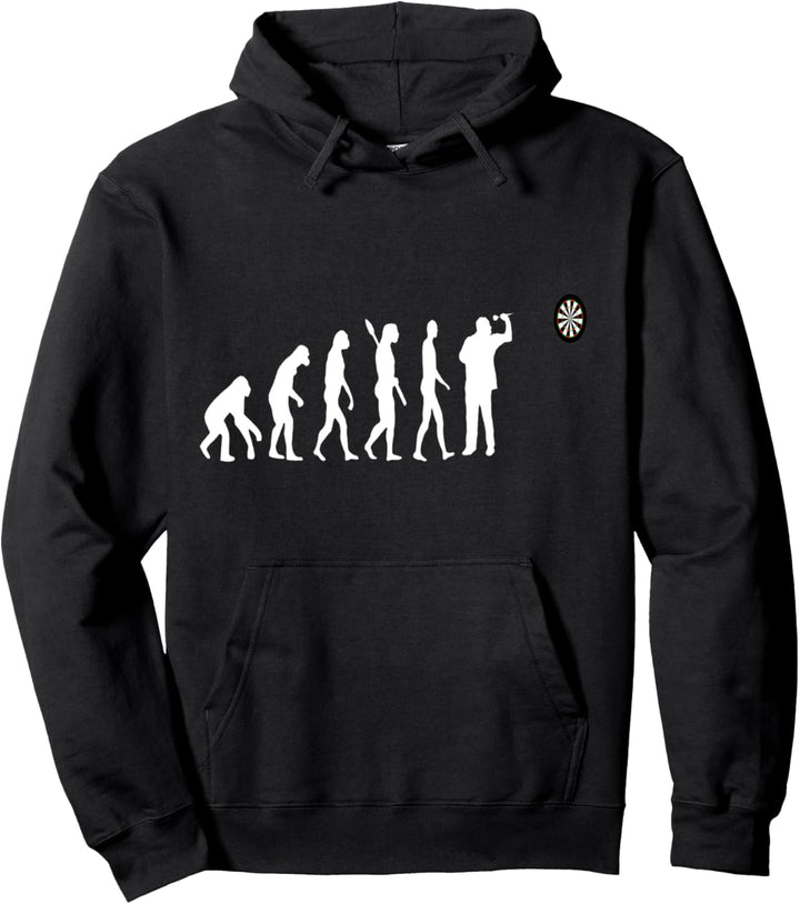 Darts Evoltion Dartscheibe Dartspieler Entwicklung Pullover Hoodie