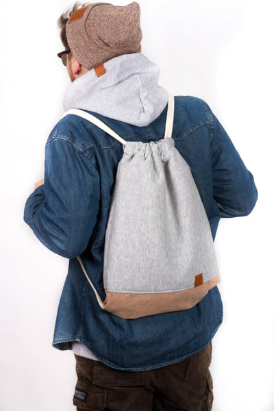 Vagabond Wood Sports Bag - Jersey(Sweat) / Alcantara Rucksack, Gym Bag, Turnbeutel, Sportbeutel, Beu