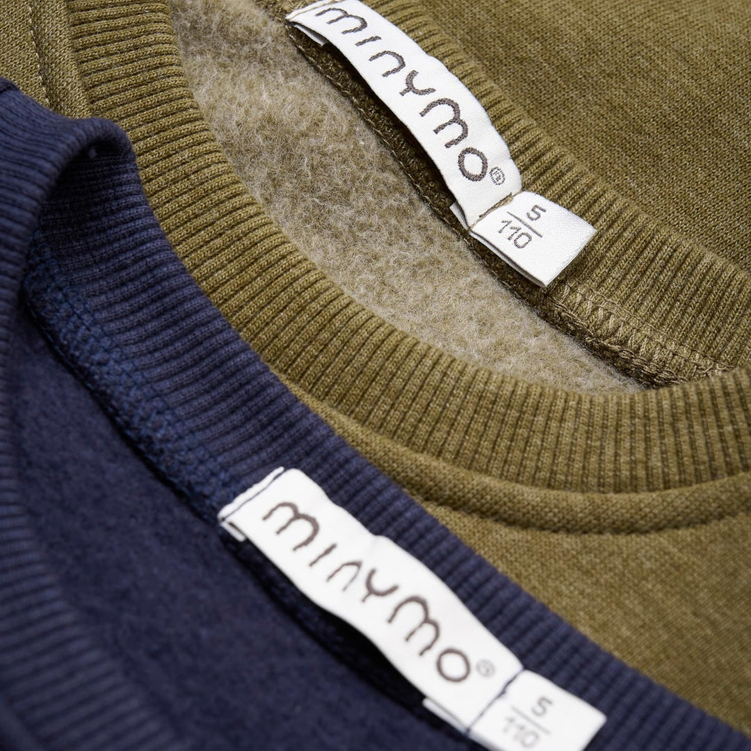 MINYMO Unisex Kinder Shirt 98 Dark Olive, 98 Dark Olive