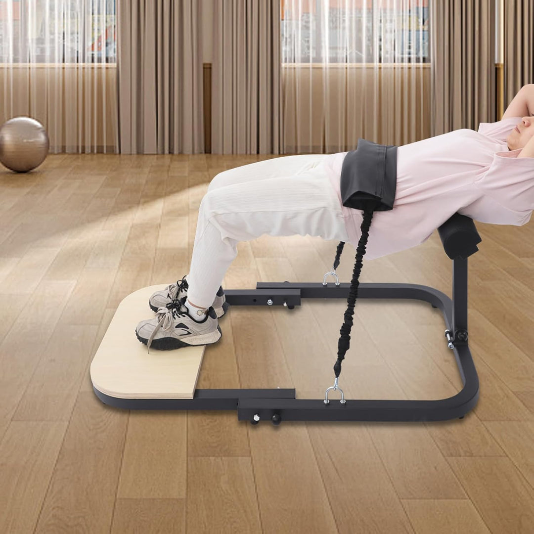 Hüftstemmmaschine, Trainingsgerät für Hüfte Heimfitnessstudio, Beckenbodentrainer mit 2 Elastische B