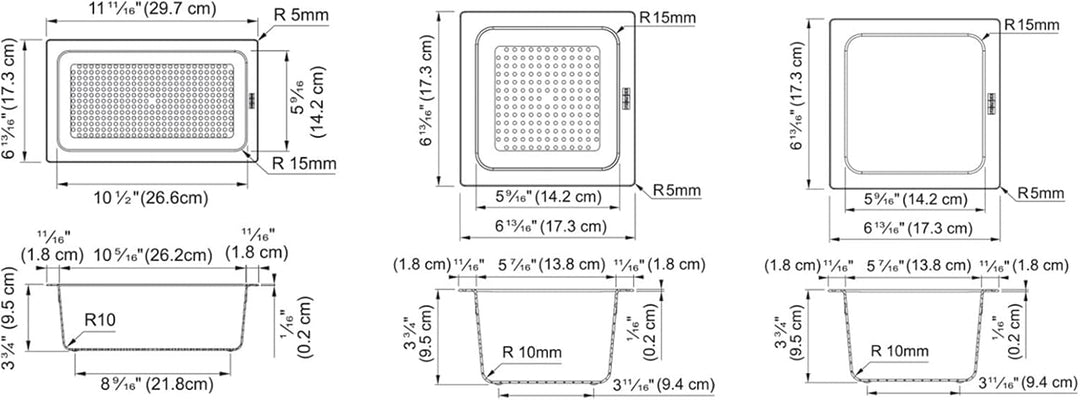 Franke AIUS300 Universal-Zubehörsystem für die Küchenspüle Large Grau, Large Grau