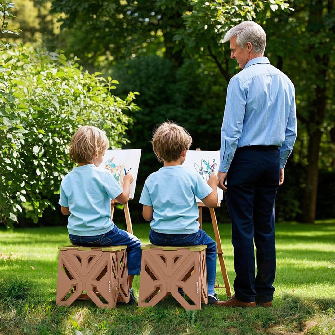BLACKSPACE Tragbarer Klapphocker Campinghocker Erwachsenen und Kinder Klapptritt Faltbar 30cm hoch f