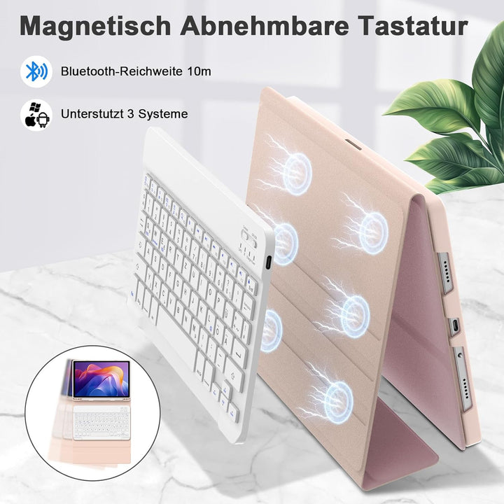 IVEOPPE Tastatur für Xiaomi Redmi Pad 2 & SE 11 Zoll, Hülle mit Bluetooth Abnehmbarer Tastatur für R