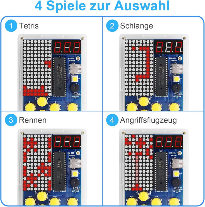 DIY-Spielkonsolen-Handset mit Acrylgehäuse, Lötübungsset, DIY-Retro-Classic-Elektronik-Set für Mint-