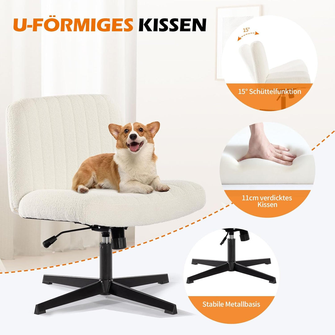 Bosmiller Bürostuhl Ohne Armlehnen Höhenverstellbar Schreibtischstuhl Armless Office Chair Schminkti