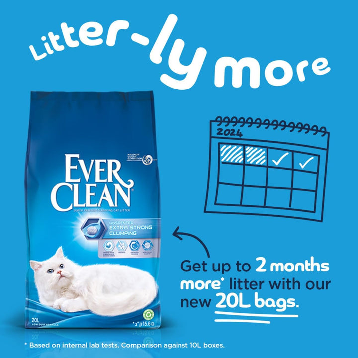 Ever Clean Katzenstreu, Extra stark klumpend, unparfümiert, 20L Unscented 20L, Unscented 20L