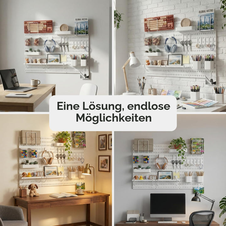 Keepo Stecktafel-Kombinationsset, Stecktafeln und Zubehör, modulare Aufhängung für Wand-Organizer, B