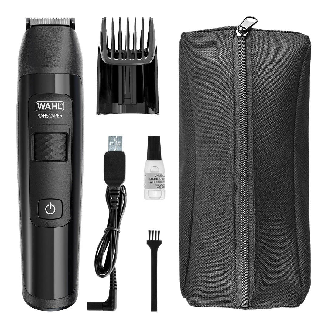 WAHL Manscaper Lithium Leisten- und Körpertrimmer, vollständig wasserdichter Trimmer, Nass-/Trockene