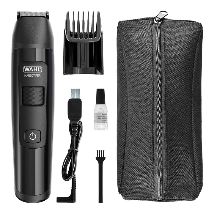 WAHL Manscaper Lithium Leisten- und Körpertrimmer, vollständig wasserdichter Trimmer, Nass-/Trockene