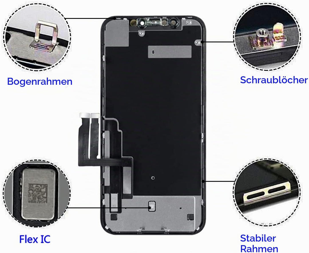 GOLDWANGWANG Display für iPhone XR LCD Bildschirm Ersatz 6,1 Zoll Touch Screen Digitizer Full Assemb