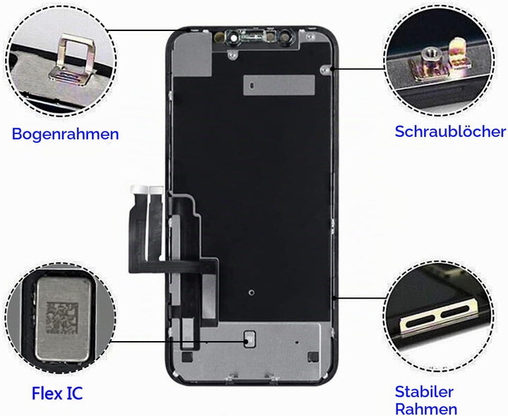 GOLDWANGWANG Display für iPhone XR LCD Bildschirm Ersatz 6,1 Zoll Touch Screen Digitizer Full Assemb