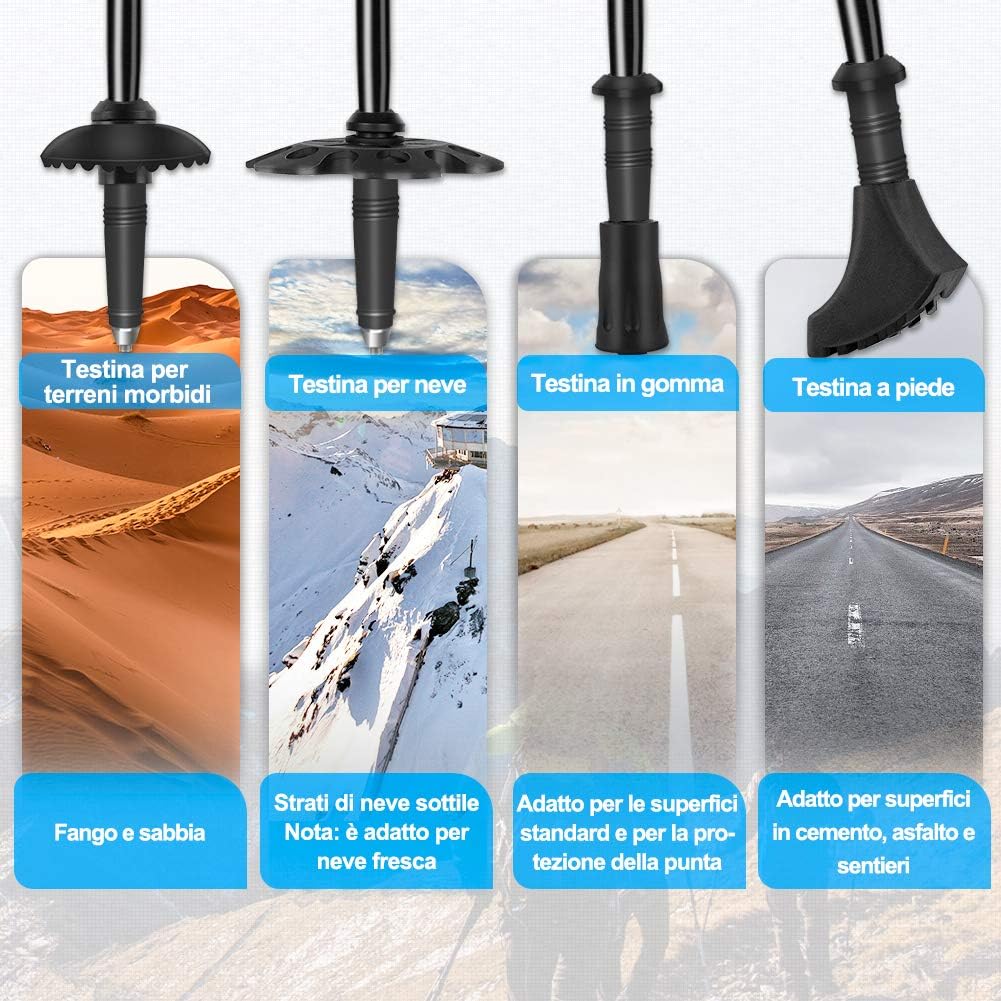 Glymnis Wanderstöcke Trekkingstöcke Walking Stöcke 7075 Aluminium Wanderstock verstellbar 110-130cm