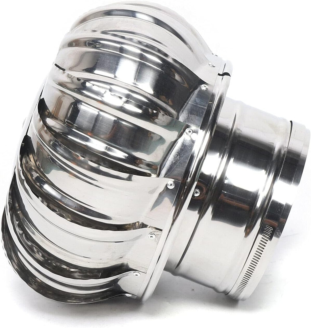 Schornsteinaufsatz Lüftungsaufsatz Edelstahl Drehbarer Kugelaufsatz 160 mm Turbo Kaminaufsatz für In