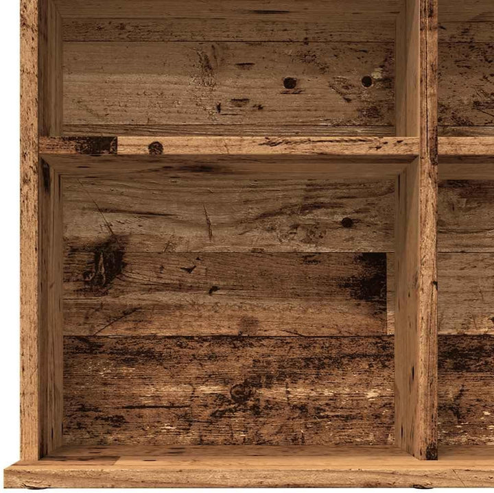 vidaXL CD-Regal Altholz-Optik 100x23x89,5 cm Holzwerkstoff, CD-Schrank, CD-Ablage, Standregal, Regal