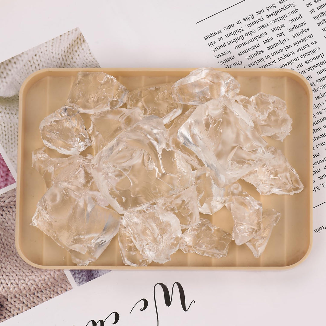 Gel Kerze Making Kit mit 4 Premium Clear Jelly Wachs, 50 Dochte & Aufkleber für Duftende Kerzen, Hom