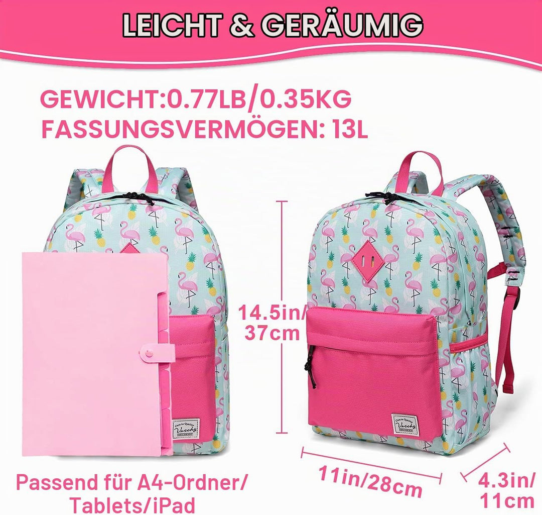 VASCHY Schulrucksack für Jungen und Mädchen, Kinderrucksack, Kinderrucksack, Kinderrucksack, Kinderr