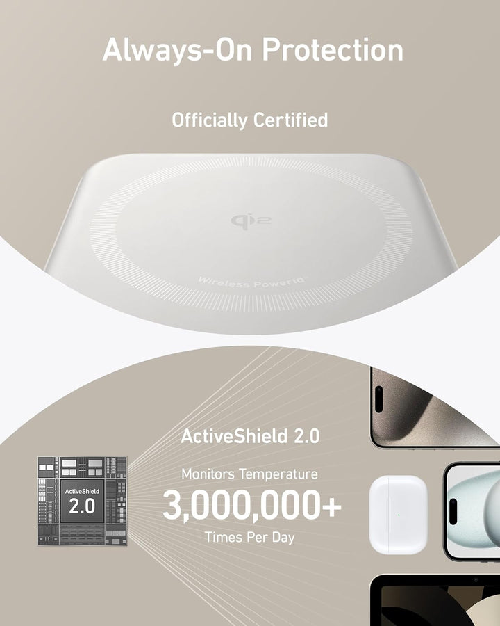 Anker MagGo Powerbank, Qi2-zertifiziert 15W MagSafe-kompatibles Ladegerät, 10.000mAh, Display & klap