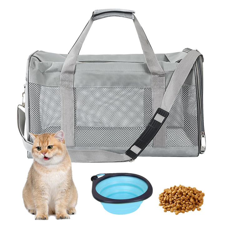 BYZESTY Transportbox Katze Hund Katzentransportbox Hundebox Faltbar Hundetransportbox Katzen Transpo