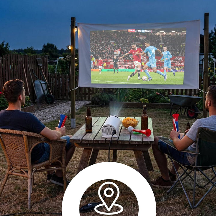 Retoo Beamer Mini Projektor 4K mit Android, Tragbarer Videoprojektor, Auto-matische WiFi Kontrast 15