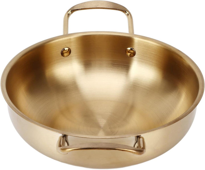 Gold Koreanischer Ramen-Topf, Edelstahl-Nudel-tragbare Küche Zum Kochen von Schnellen Nudeln, Allumi