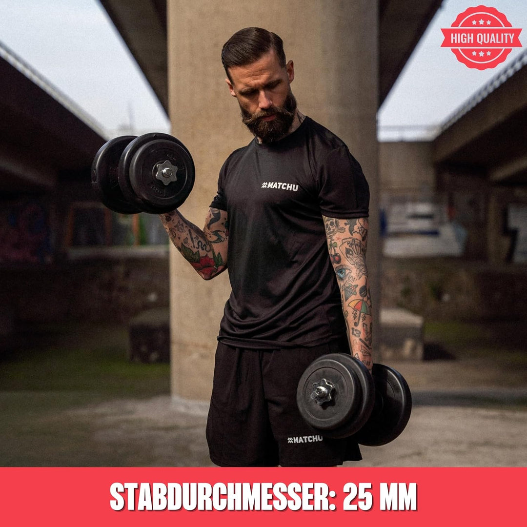 Matchu Sports | Dumbbell set | Kurzhantelset | Hantelset verstellbare Gewichte | Hantelset | 20kg |