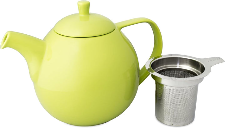 ForLife Teekanne Curve 1,3 l, lime, mit Edelstahlsieb Grün, Grün