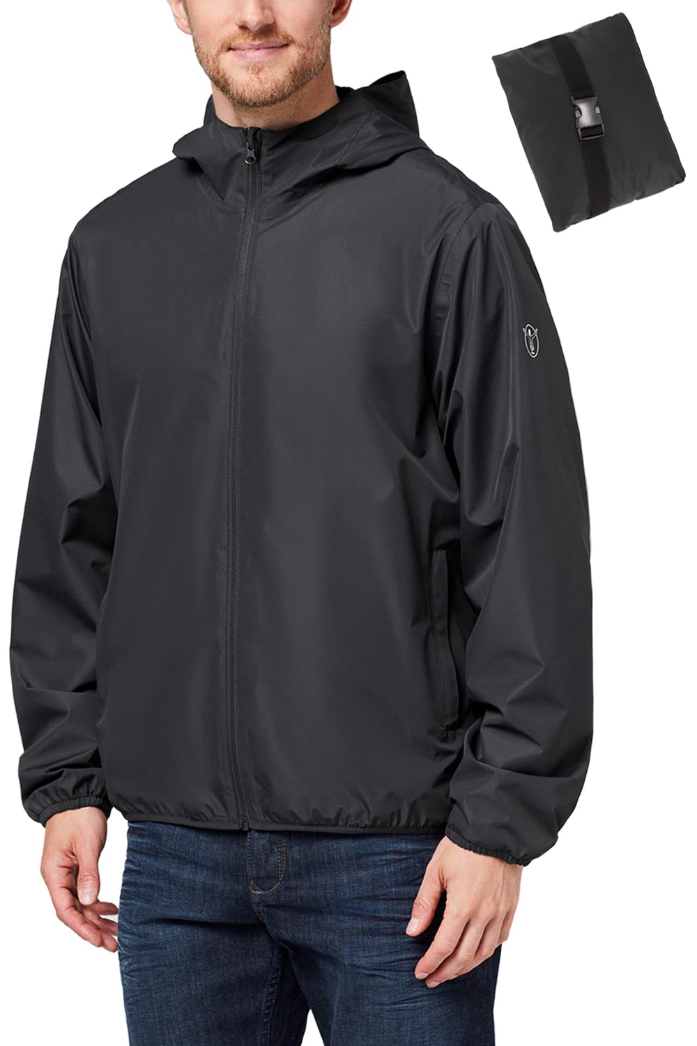 CHIEMSEE Regenjacke Herren wasserdicht und atmungsaktiv I Leichte Regenjacke faltbar I Funktionsjack