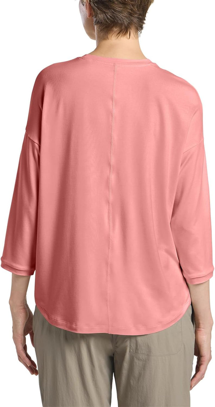 Jack Wolfskin Damen Travel 3 4 T W T-Shirt S Mineral Red Heather, S Mineral Red Heather