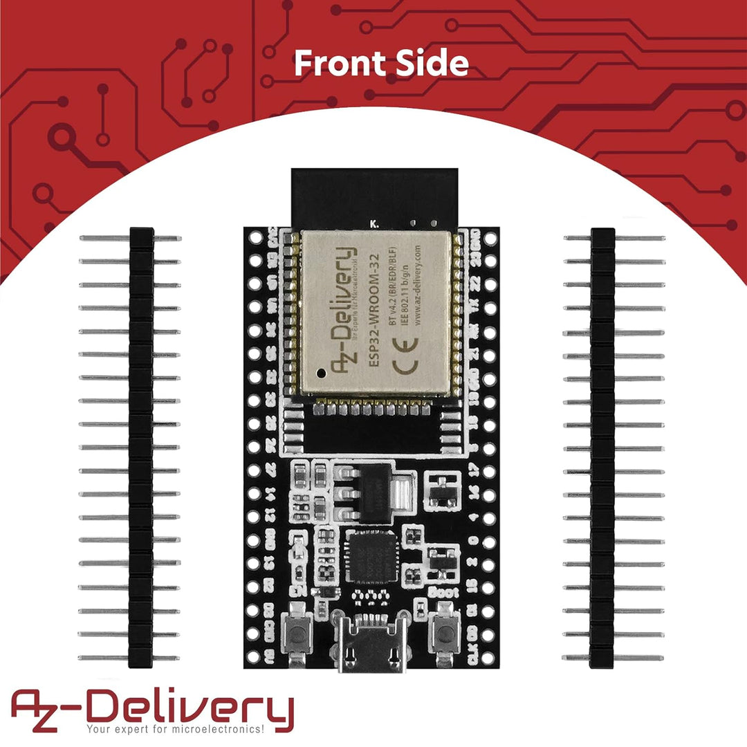 AZDelivery 5er Set ESP32 Dev Kit C V4 NodeMCU WLAN/WiFi Development Board unverlötet kompatibel mit