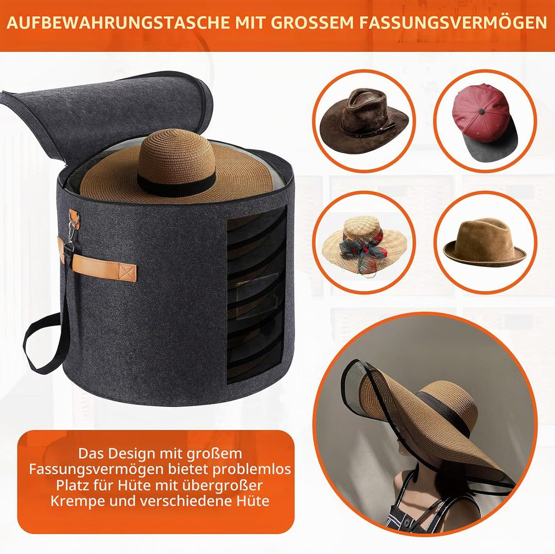 Ohiyoo Grosser Hutschachtel Rund mit Deckel 19&