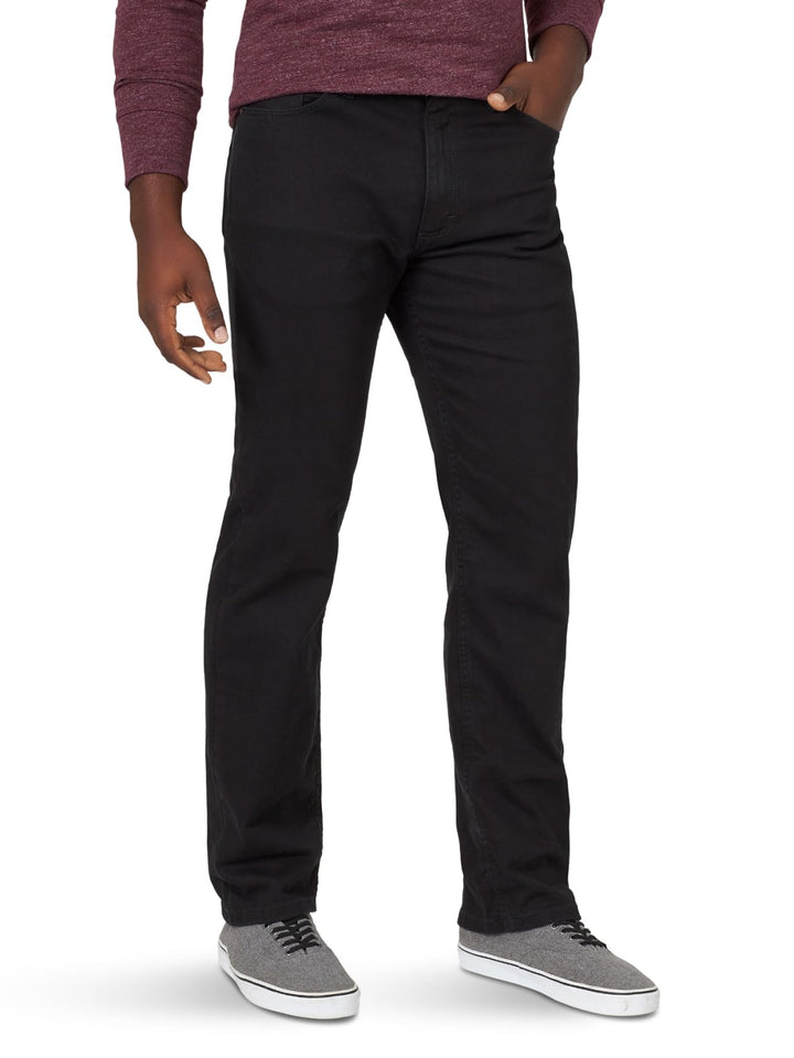 Wrangler Herren Authentics Men's Classic Relaxed Fit Flex Jeans 28W / 30L Schwarz, 28W / 30L Schwarz