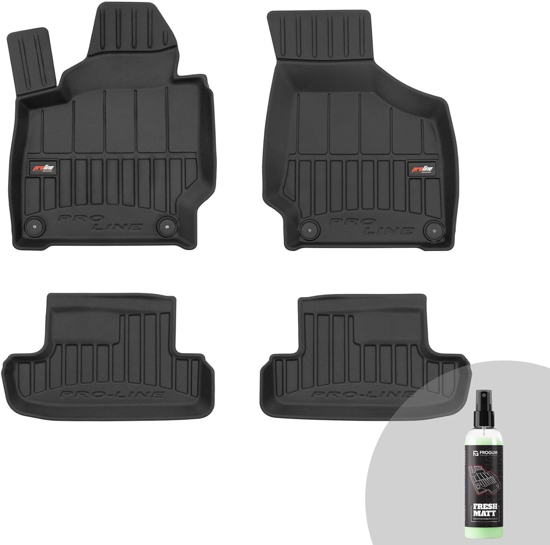 FROGUM ProLine 3D Gummimatten Exklusiven Auto Fussmatten Autofussmatten für Audi TT 8J 2006-2014 | D