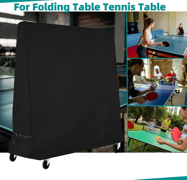 Betarami Tischtennis Schutzhülle Wasserdichte Oxford Polyester Abdeckung für Tischtennisplatte 165x7